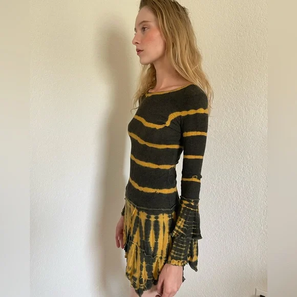 Unique asymmetrical hippie/grungy/cottage-core dress! - Picture 3 of 5